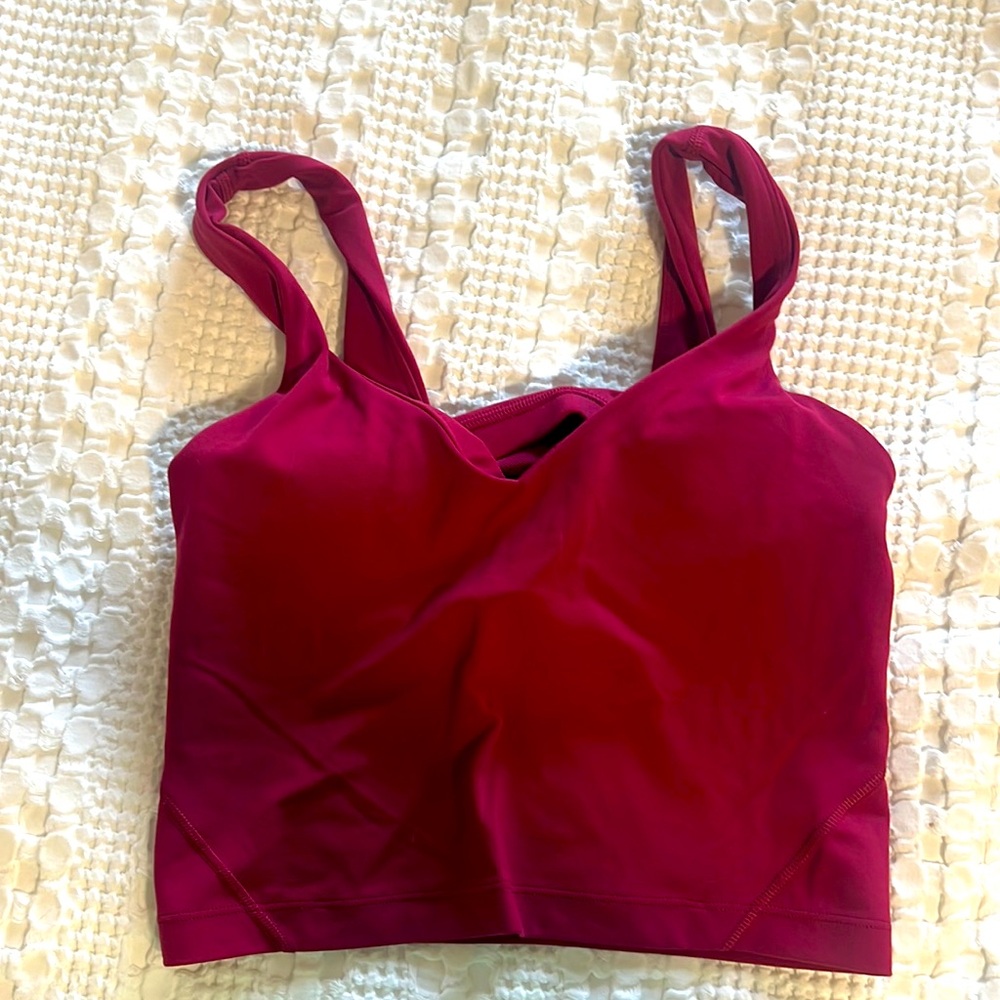 Lululemon cropped a long tank SZ 2